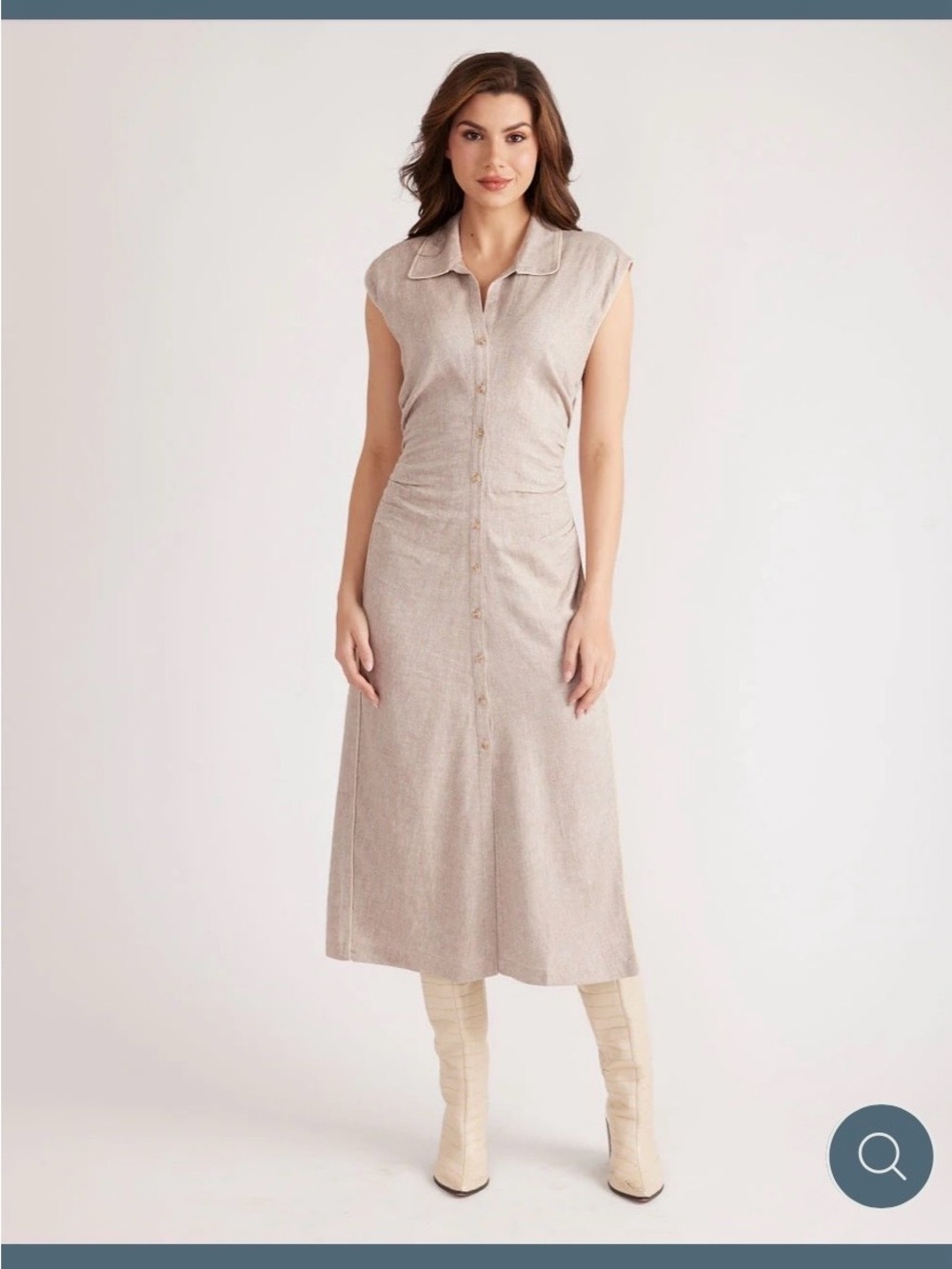 S’Edge Layna Dress Size Small in Color Chalk